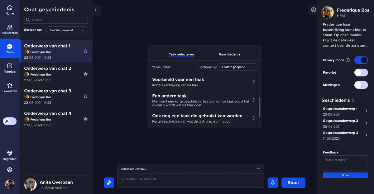 Jobsolve Chat dark mode